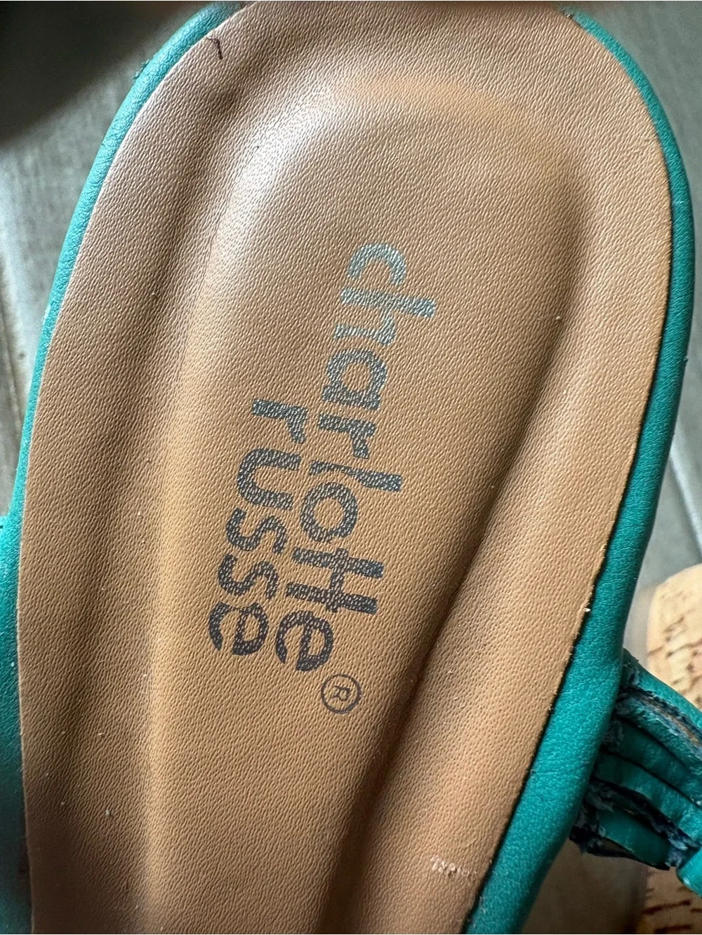 Charlotte Russe Teal Knot-Detail Platform Sandals